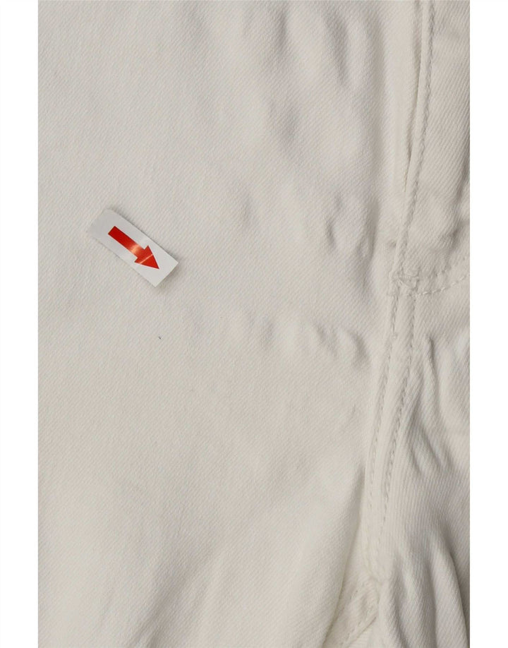 Zara Женские прямые укороченные брюки большие W32 L25 белые