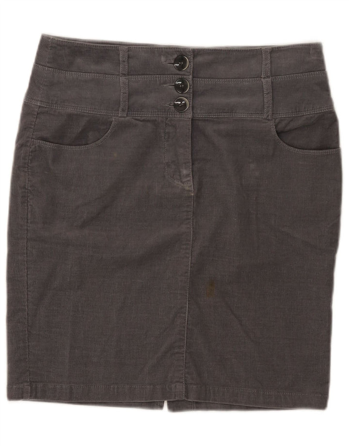 Женская мини-вельветовая юбка Benetton IT 42 Medium W30 Серый хлопок