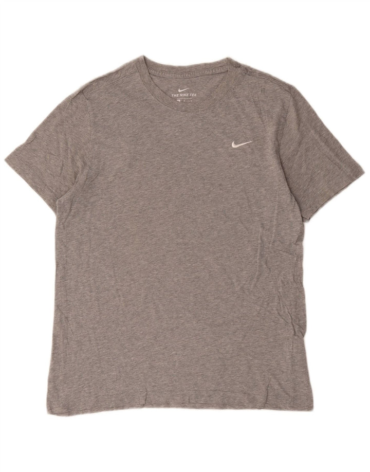 Мужская футболка Nike из хлопка среднего серого цвета