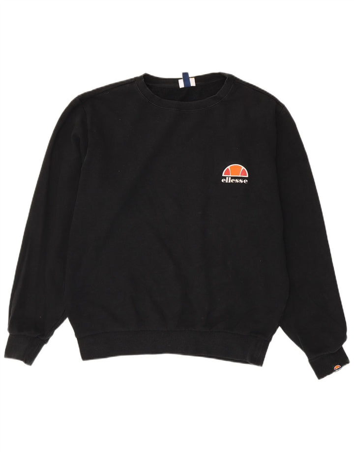 Женский джемпер оверсайз Ellesse UK 14, большой черный хлопок