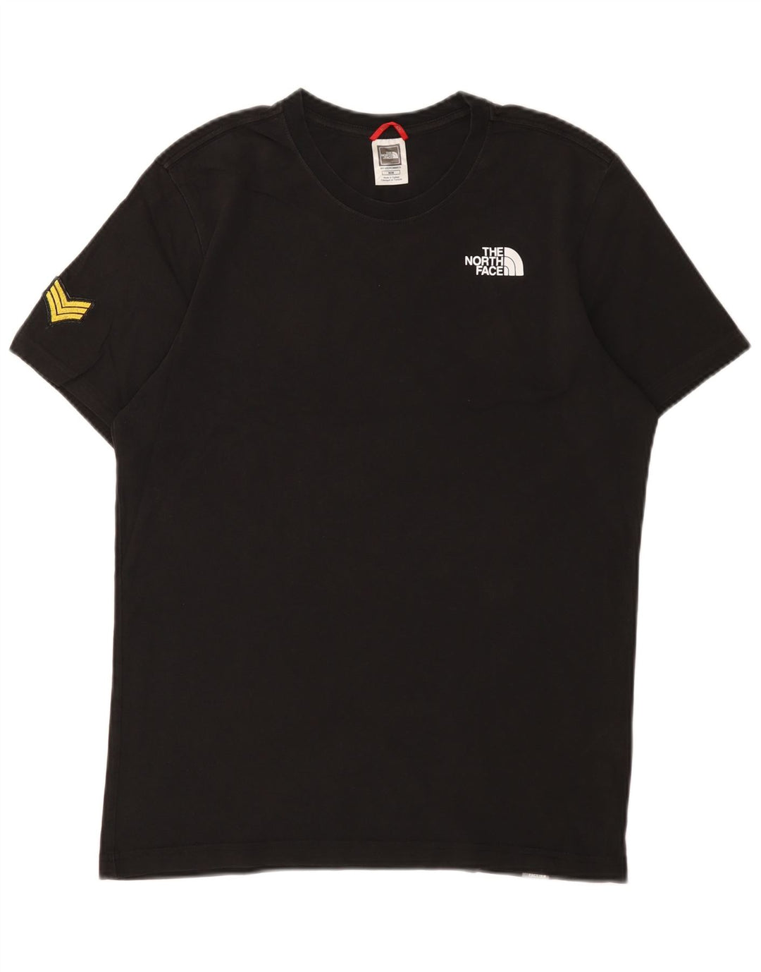 Мужская футболка с рисунком The North Face, хлопковый топ среднего размера, черный