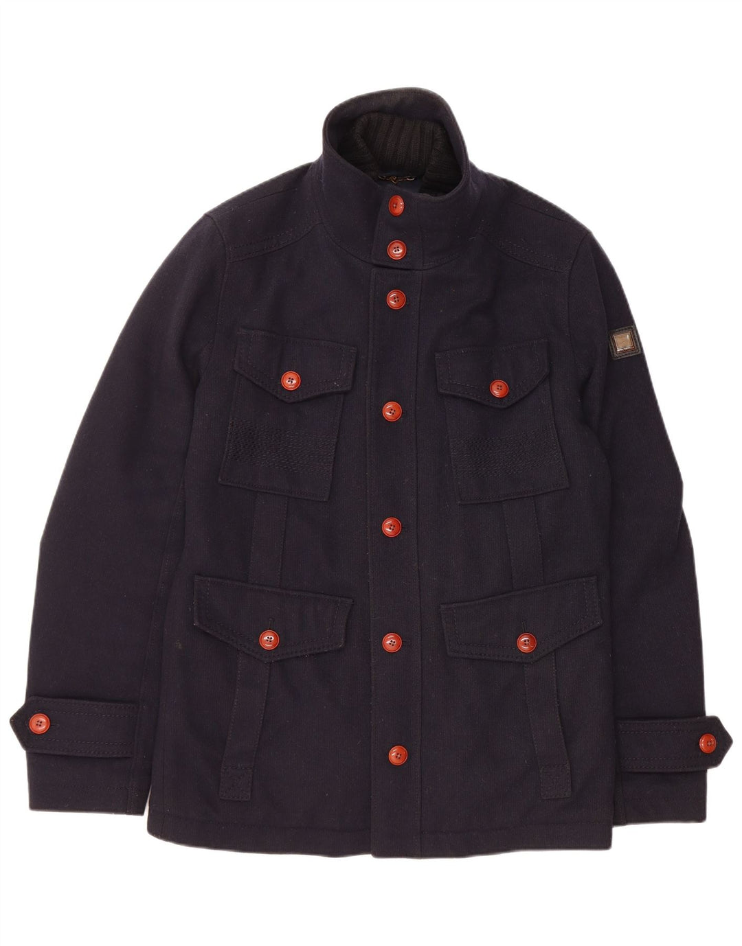 Мужская куртка HUGO BOSS UK 38 Medium Navy Blue Wool