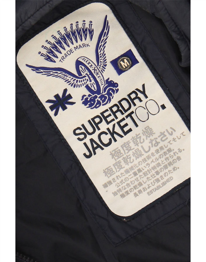 Женская стеганая куртка Superdry UK 12 Medium Navy Blue