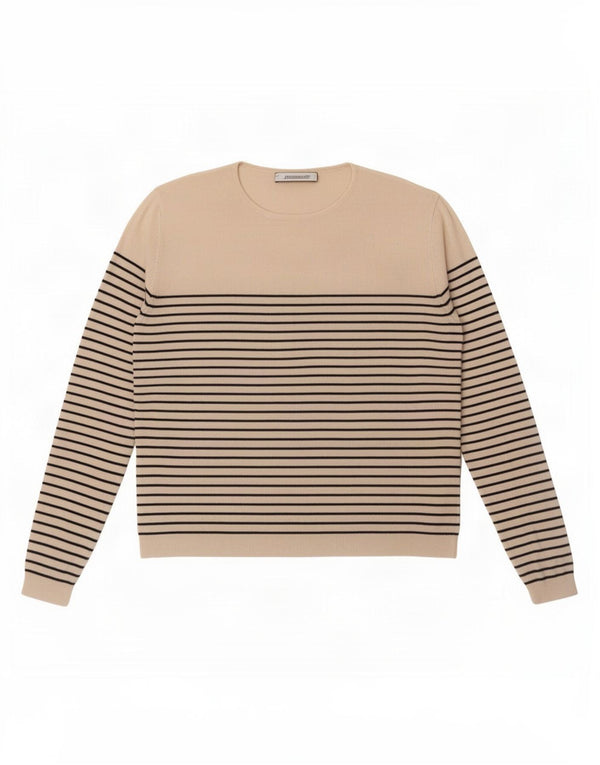 Женская укороченная блузка Zara UK 16, большая вискоза в белую полоску