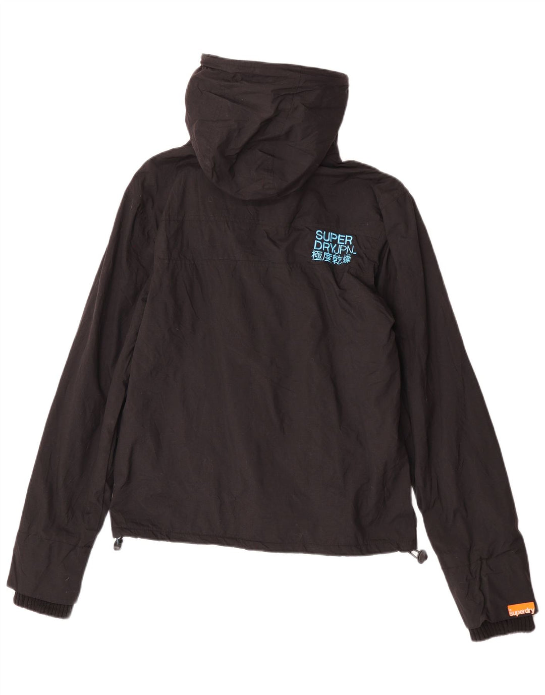 Женская ветровка с капюшоном Superdry UK 14, средний черный нейлон