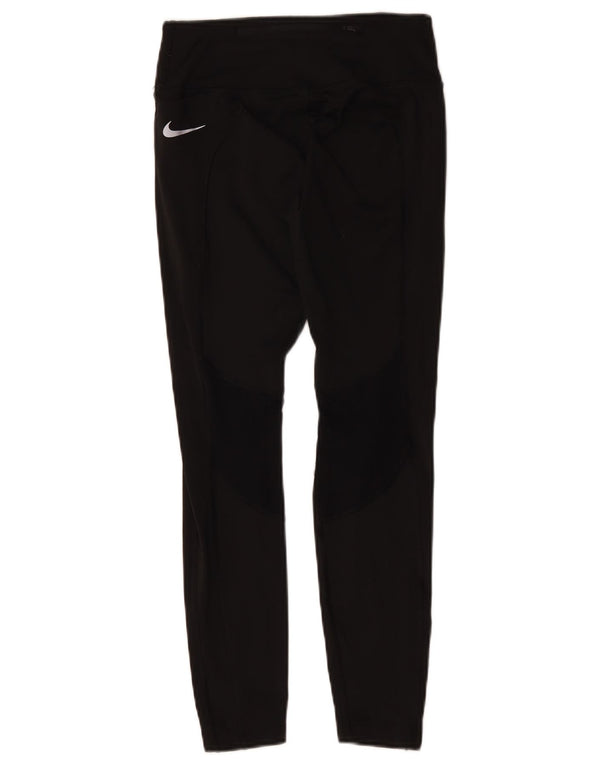 Женские леггинсы Nike Dri Fit UK 8, маленькие черные полиэстер