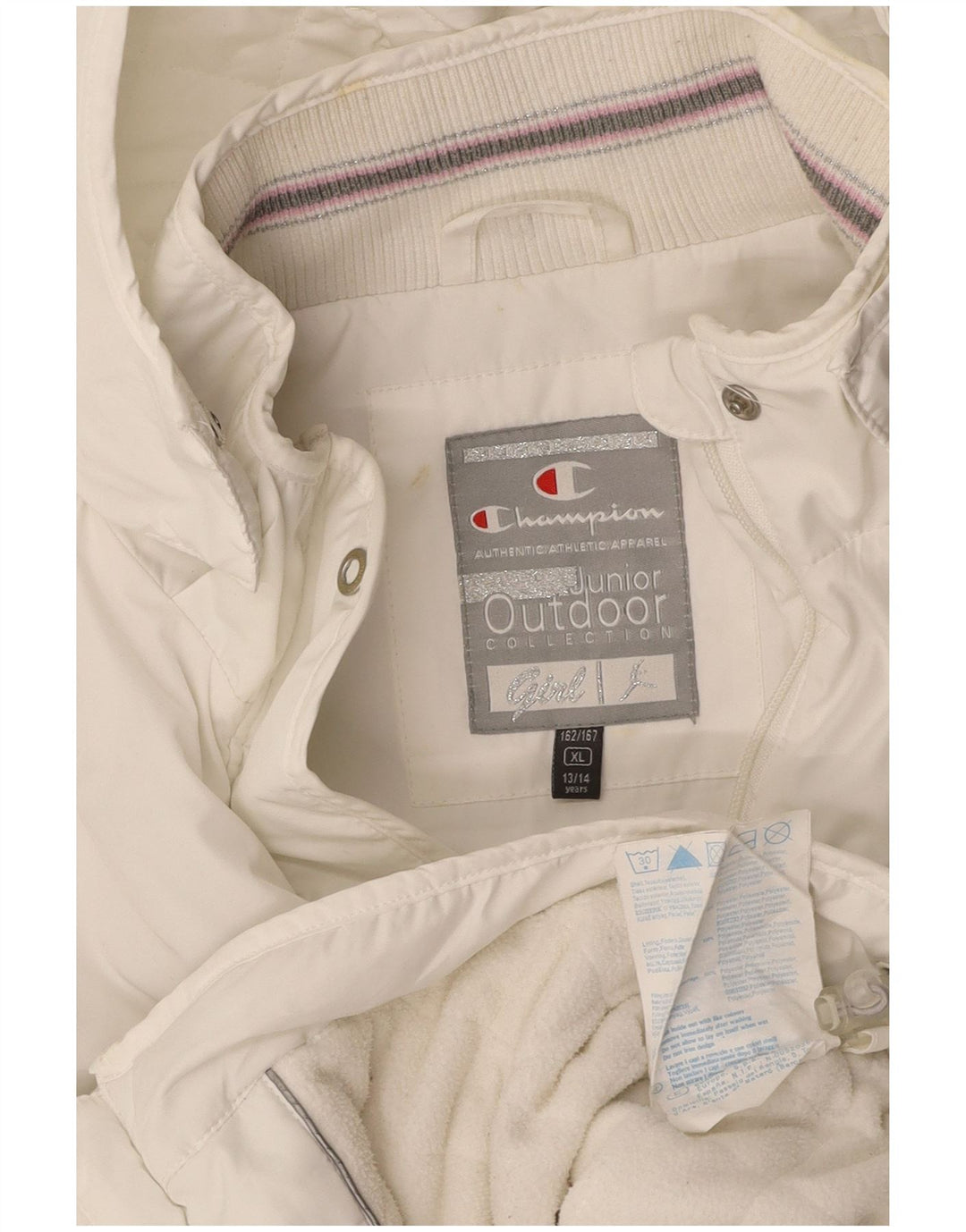 Ветровка CHAMPION для девочек 13–14 лет, белый полиэстер, размер XL