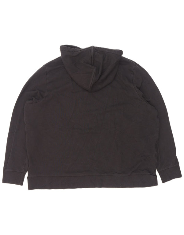 Женский джемпер с капюшоном Marks & Spencer UK 22 3XL, черный хлопок