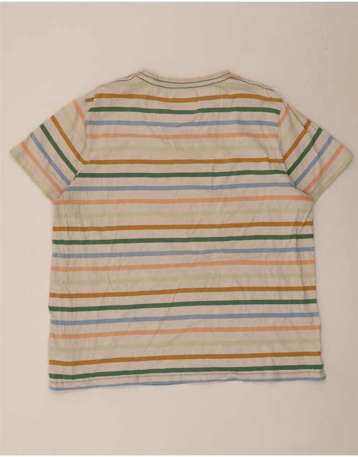 Мужская футболка Fat Face Top 2XL из хлопка в разноцветную полоску
