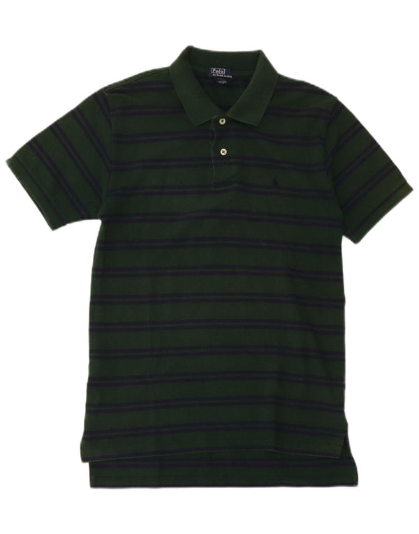 Рубашка Polo Ralph Lauren для мальчиков 15–16 лет, XL, зеленая полоска, хлопок