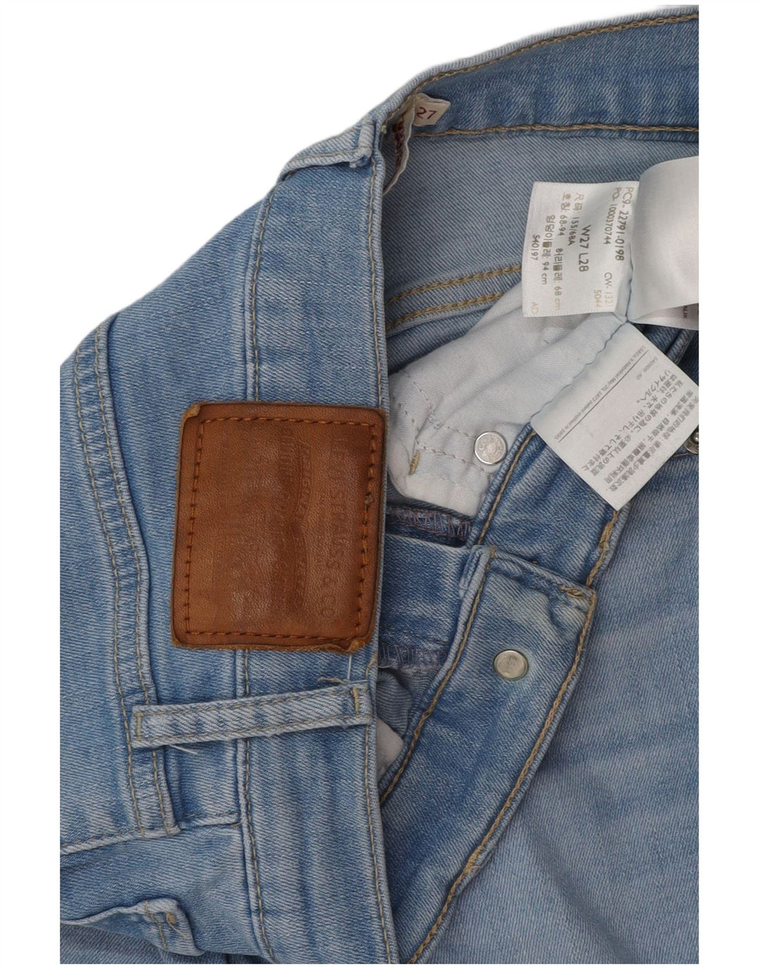 Женские джинсы суперскинни LEVI'S Mile High W27 L28, синий хлопок