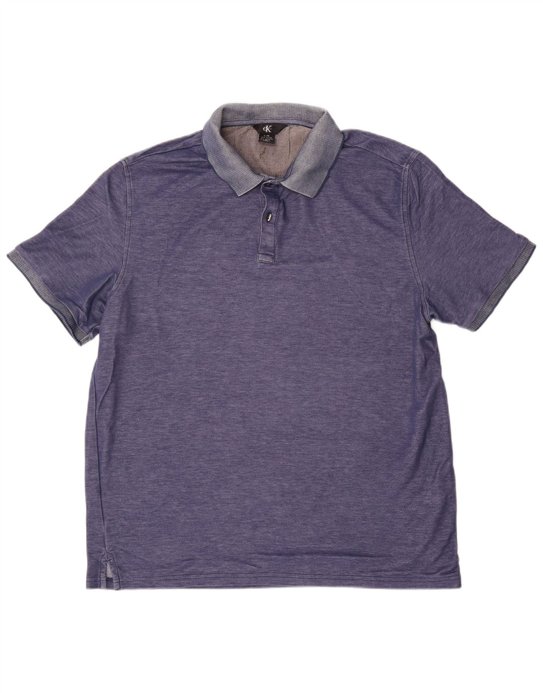 Мужская рубашка-поло CALVIN KLEIN, большая синяя хлопковая