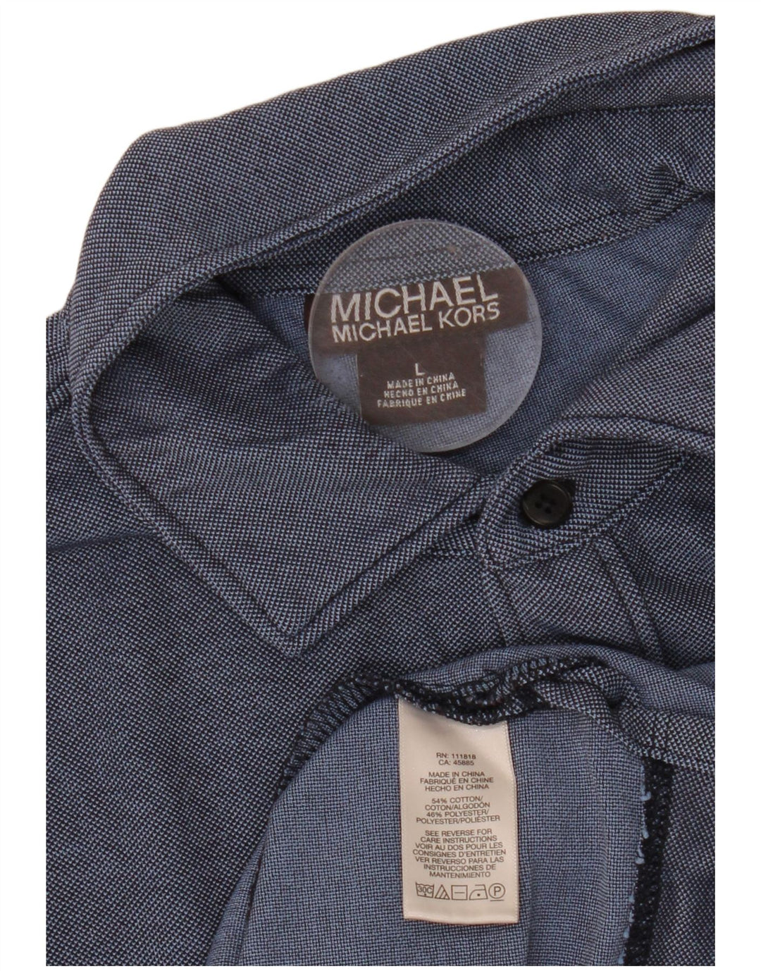 Мужская рубашка-поло MICHAEL KORS, большая, темно-синяя, хлопок