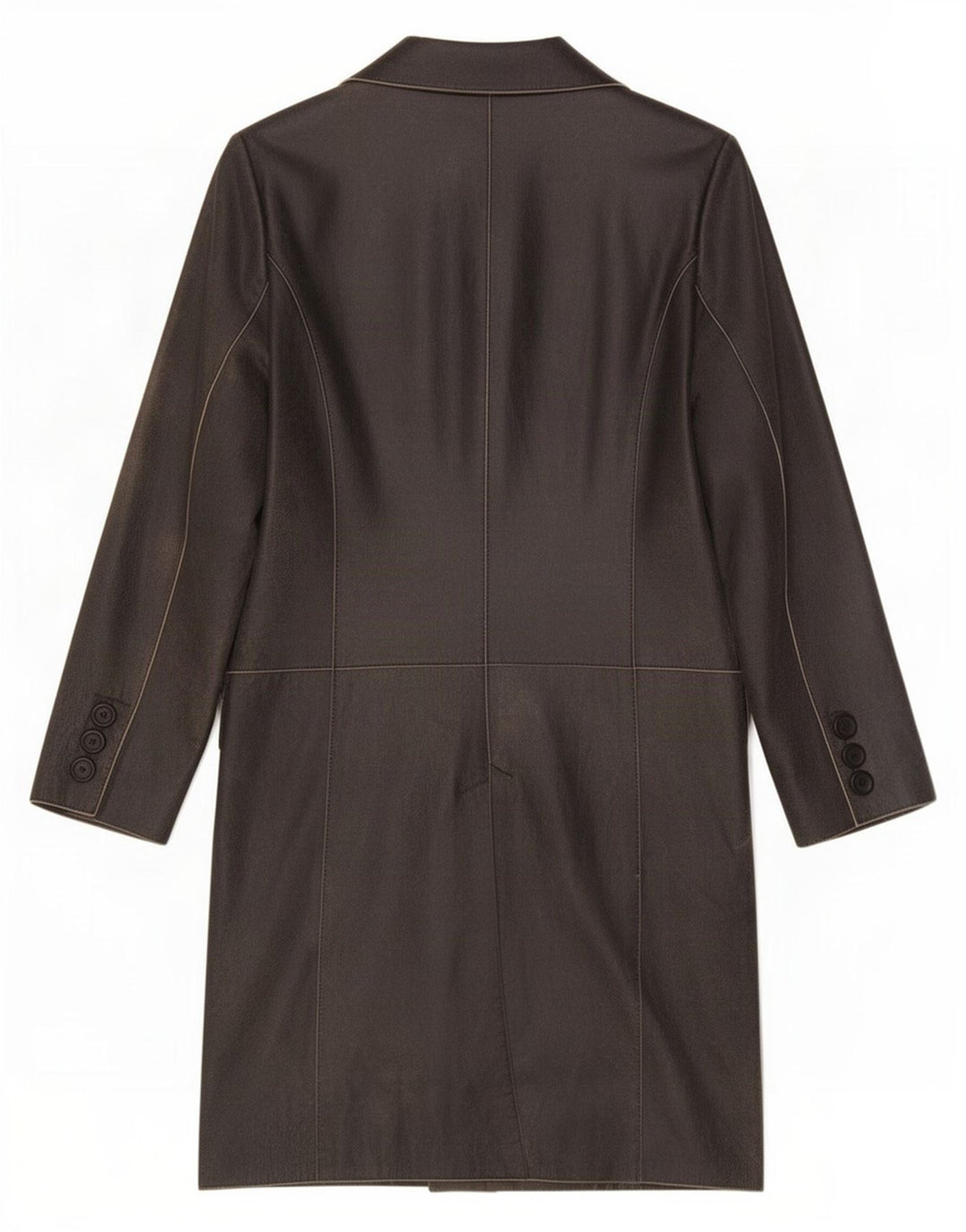 Винтажное женское кожаное пальто IT 42 Medium Black