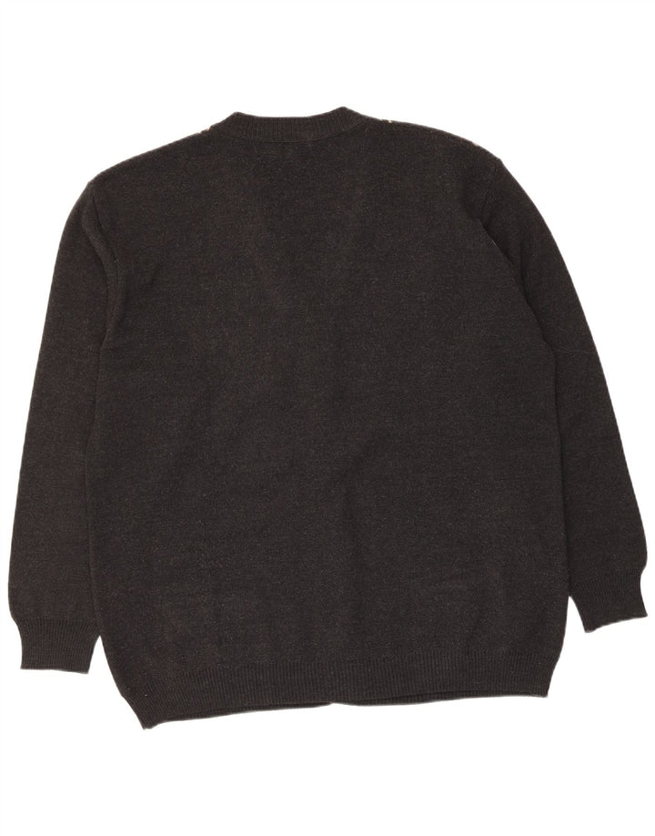 Мужской кардиган Bernardi IT 54 XL Серый Argyle/Diamond Wool