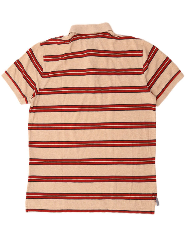 Мужская рубашка-поло на заказ Tommy Hilfiger XL, хлопковая бежевая полоска