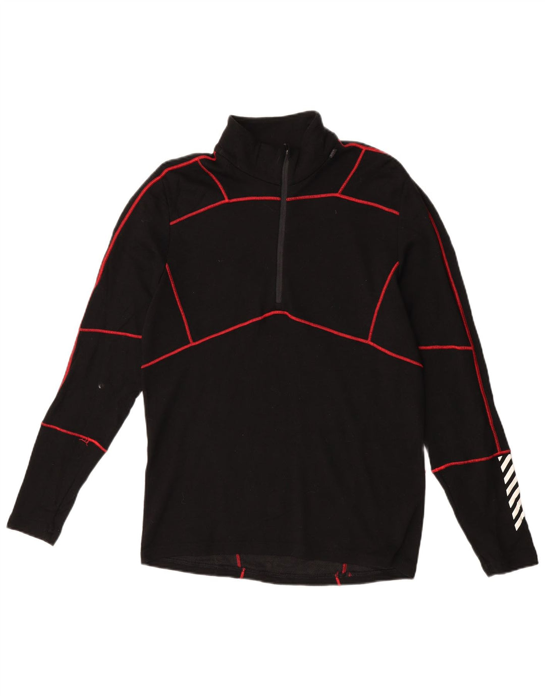 Мужской пуловер с воротником на молнии Helly Hansen, спортивный костюм, средний черный с геометрическим рисунком
