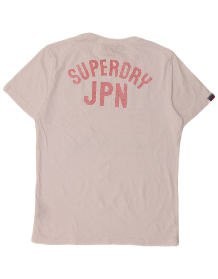 Мужская футболка с рисунком Superdry, топ XL, белый хлопок