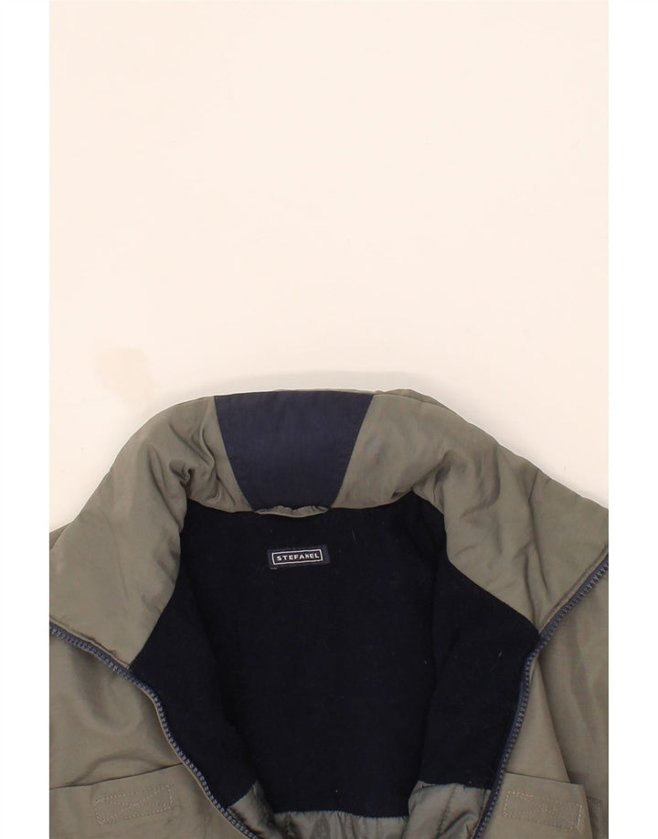 STEFANEL Mens Windbreaker Jacket UK 36 Small Grey Colourblock Polyamide Vintage Stefanel and Second-Hand Stefanel from Messina Hembry 