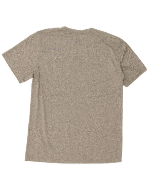 Мужская футболка Nike Dri Fit с графикой, верх из полиэстера среднего серого цвета