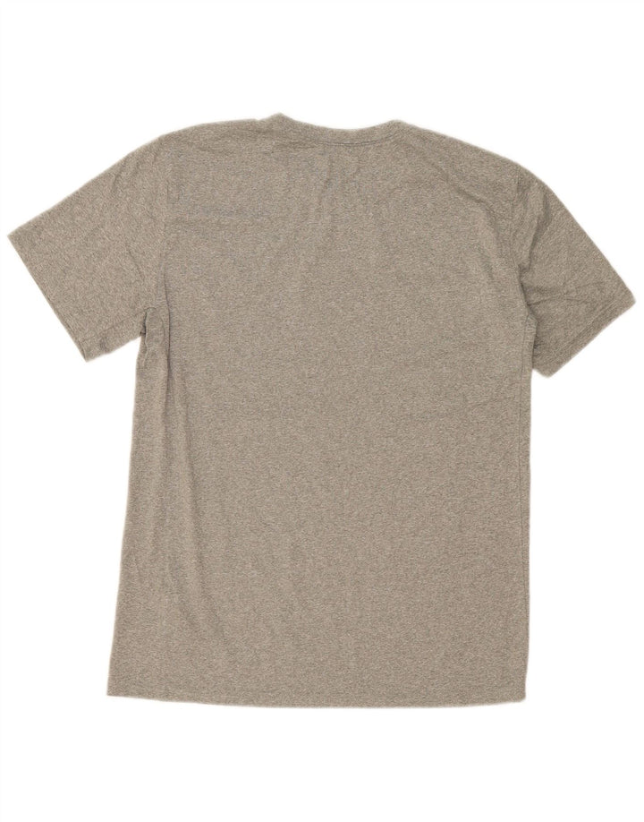 Мужская футболка Nike Dri Fit с графикой, верх из полиэстера среднего серого цвета