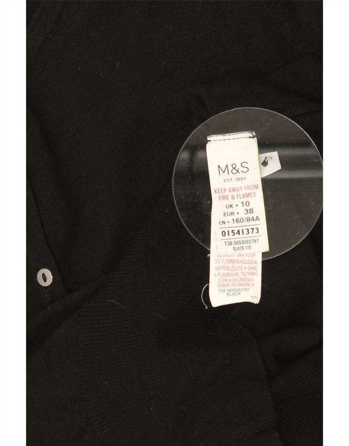 Женский свитер-кардиган Marks & Spencer UK 10, маленький, черный, вискоза