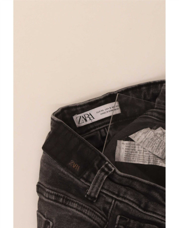 Женские расклешенные джинсы Zara EU 40 Medium W30 L34, черный хлопок