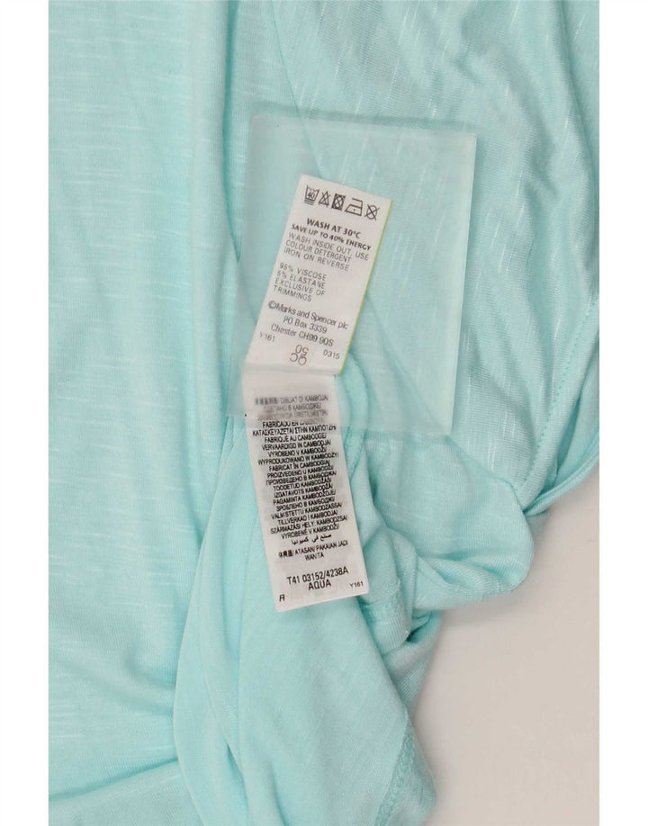 Женская блузка Marks & Spencer Top UK 20 2XL Синяя вискоза с крапинками