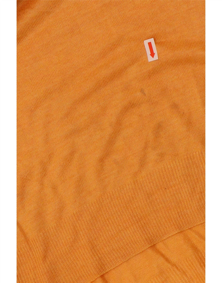 Женский джемпер с вырезом «лодочка» Zara UK 12, средний оранжевый вискозный цвет