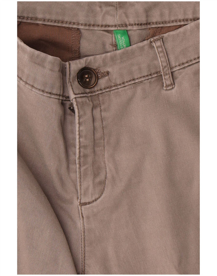 Женские прямые брюки чинос Benetton W30 L27 серые