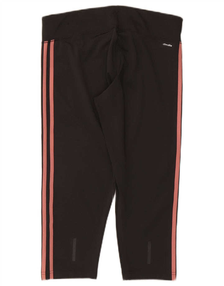 Женские леггинсы-капри Adidas Climalite UK 16/18, большой серый полиэстер