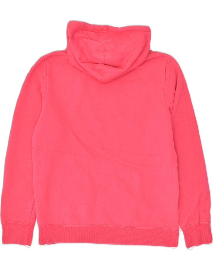 PUMA Womens Graphic Hoodie Jumper UK 14 Large Pink Cotton | Vintage Puma | Thrift | Second-Hand Puma | Used Clothing | Messina Hembry 