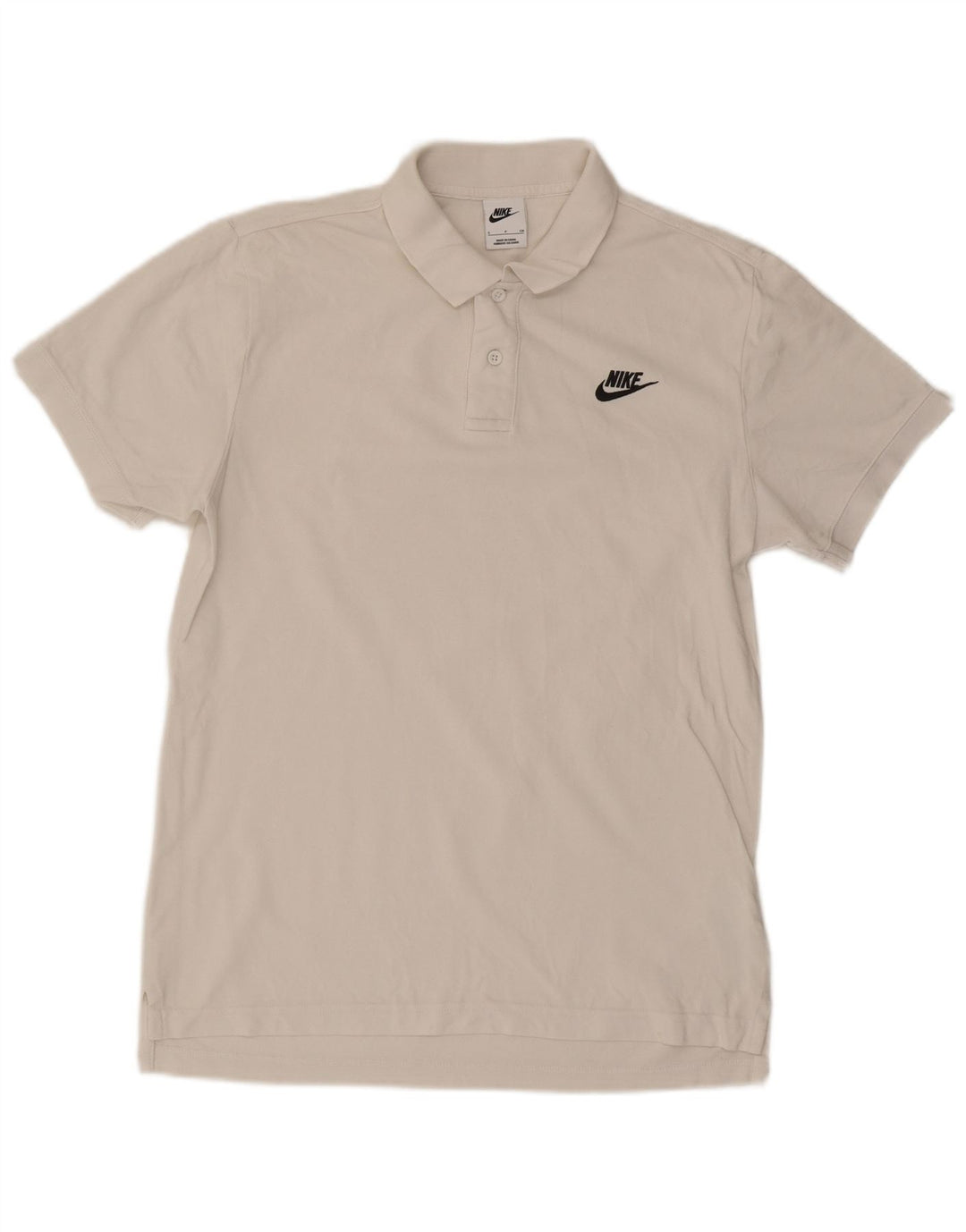 Мужская рубашка-поло Nike, маленькая белая, хлопковая