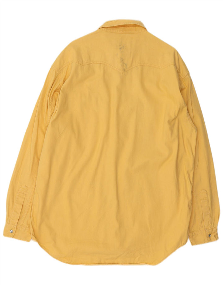 Мужская джинсовая рубашка LEVI'S, большая желтая хлопковая рубашка