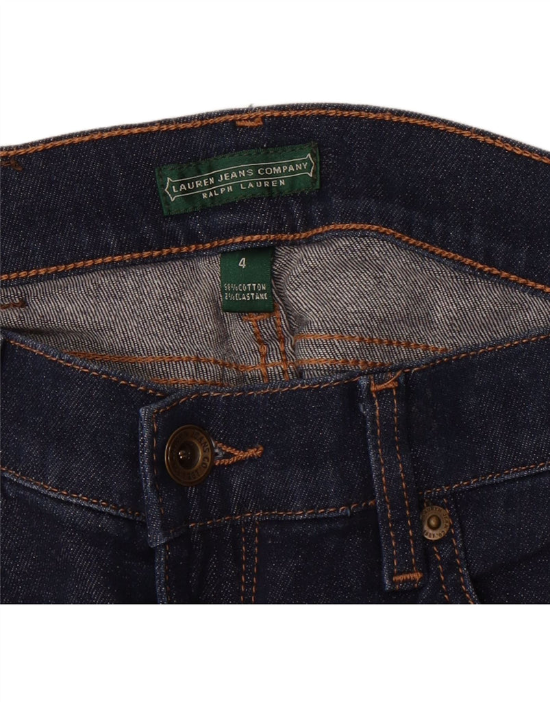 RALPH LAUREN Womens Straight Jeans US 4 Small W30 L29 Navy Blue Cotton Vintage Ralph Lauren and Second-Hand Ralph Lauren from Messina Hembry 