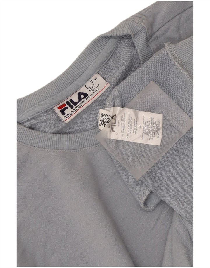Женский свитер Fila UK 16, большой синий хлопок