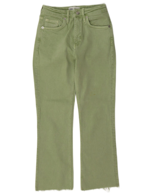 Женские прямые джинсы Zara EU 34 2XS W24 L27, зеленые