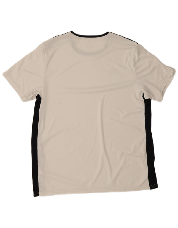 Adidas Мужская футболка Aeroready Top XL Белый полиэстер с цветными блоками