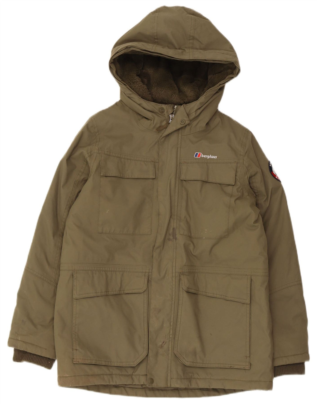 Berghaus Куртка-парка с капюшоном для мальчиков 11-12 лет Хаки Полиамид