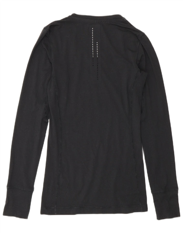 Мужской топ с рисунком Nike Dri Fit с длинным рукавом XS, черный полиэстер