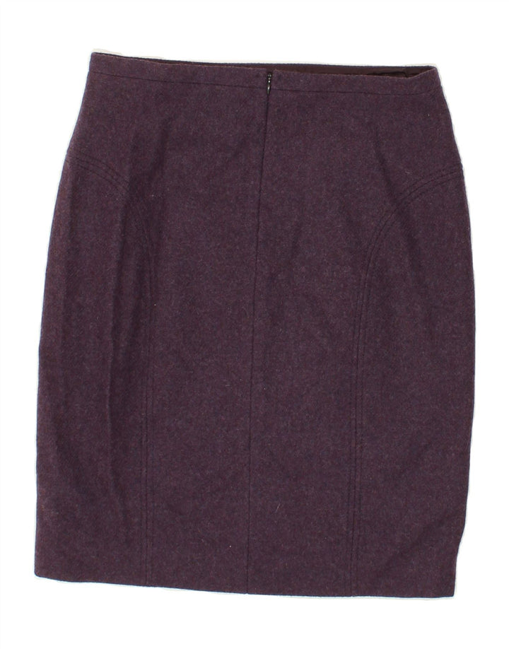 JIGSAW Womens Pencil Skirt US 10 Large W30 Purple Wool Vintage Jigsaw and Second-Hand Jigsaw from Messina Hembry 