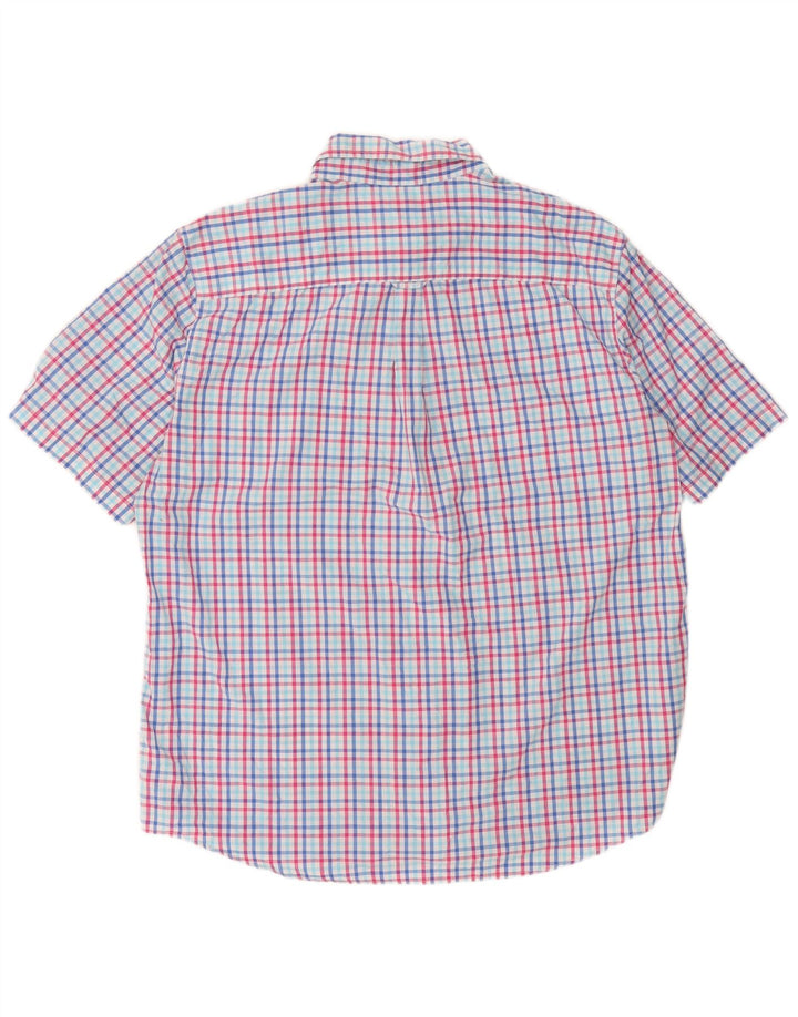 Мужская рубашка с коротким рукавом Chaps Easy Care, 2XL, хлопковая разноцветная клетка