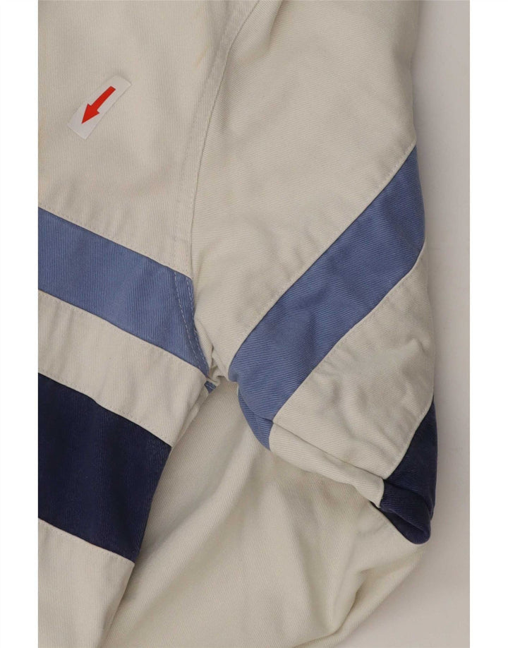 Crew Clothing Мужская пуловерная рубашка из хлопка среднего размера в белую полоску