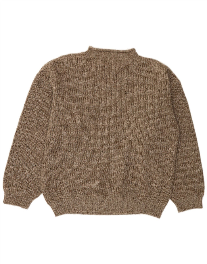 BERTO LUCCI Мужской свитер с круглым вырезом XL Серый в полоску