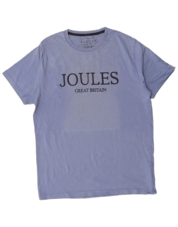 Joules Mens Graphic T-Shirt Top Medium Blue Cotton
