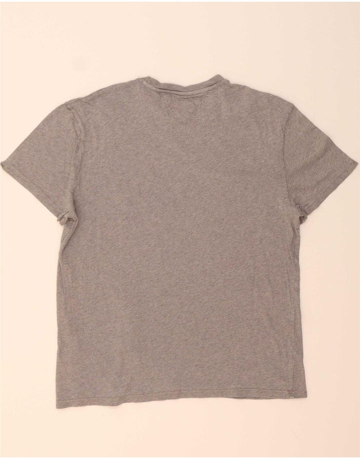 TOMMY HILFIGER Mens T-Shirt Top Large Grey Cotton