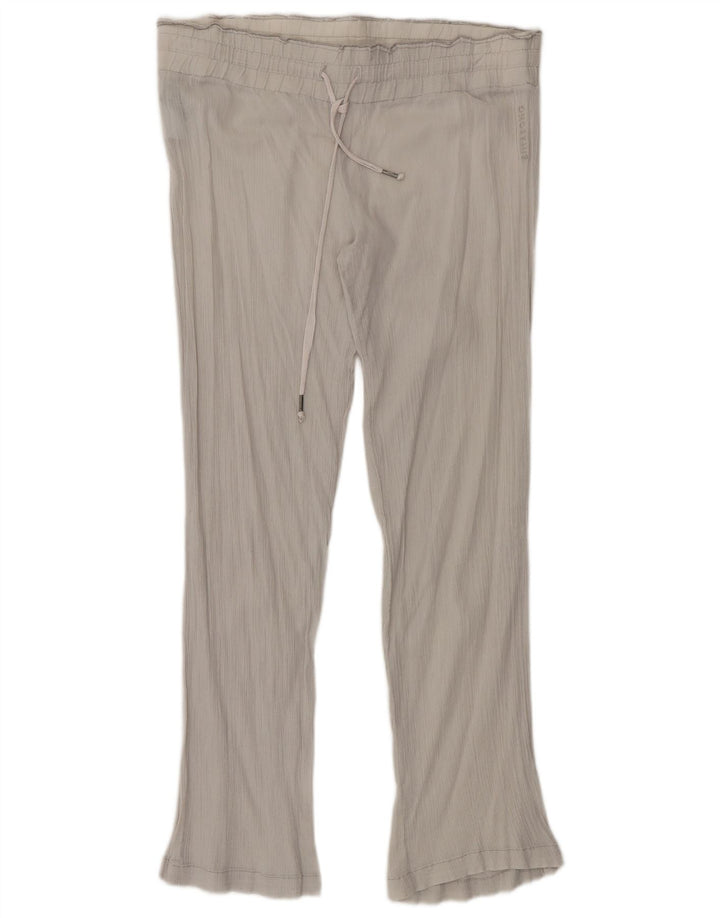 BILLABONG Womens Straight Casual Trousers UK 10 Small W27 L30  White