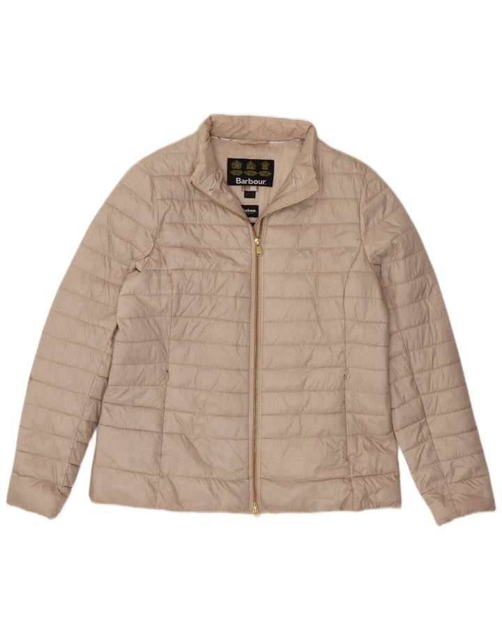 Женская стеганая куртка Barbour UK 16, большая, бежевый, полиэстер
