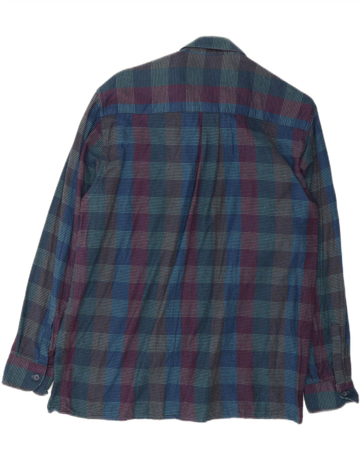 MAESTRAMI Mens Flannel Shirt Small Multicoloured Check Cotton Vintage Maestrami and Second-Hand Maestrami from Messina Hembry 