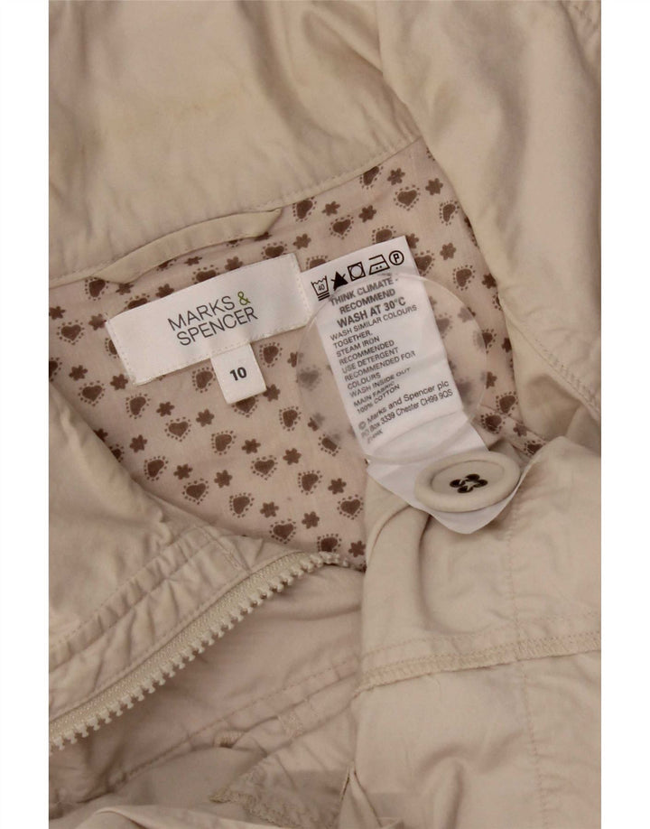 Женская куртка Marks & Spencer UK 10, маленькая, бежевый, хлопок